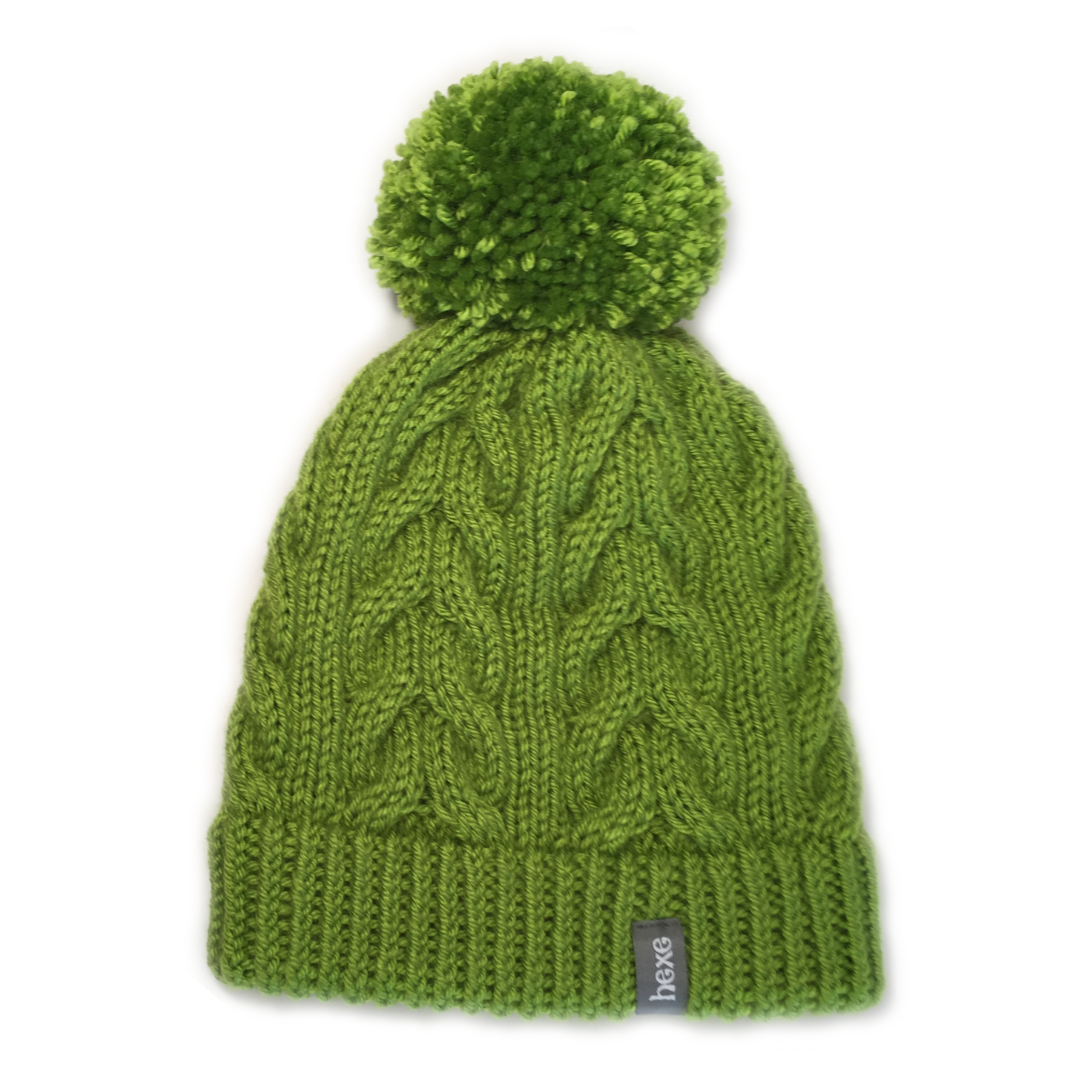 Hand-knit pom beanie. Great for skiing and snowboarding. Cupcake - HexeKnits.com